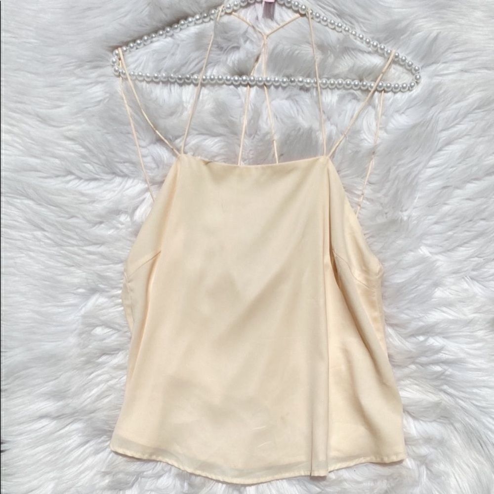 Tobi Strappy Blouse Tank Light Pink Size Medium